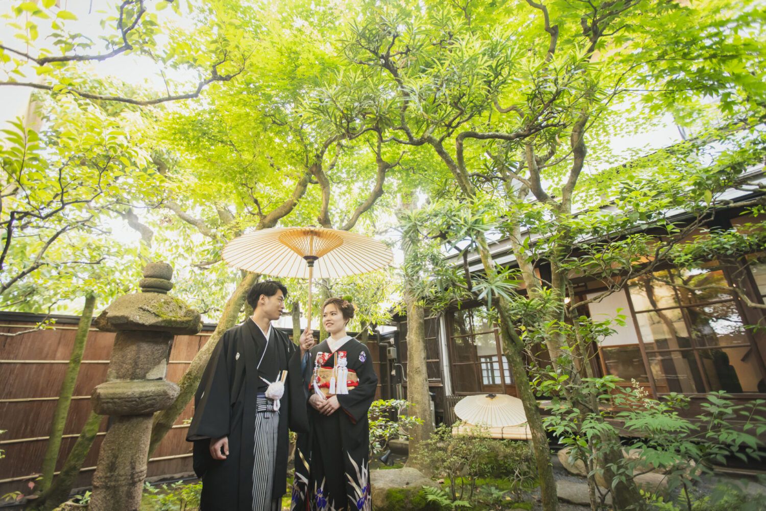 京町家で引き振袖の撮影