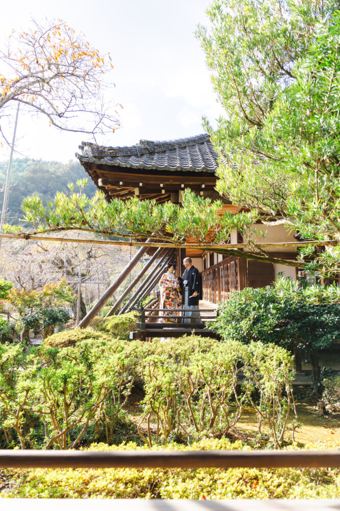 庭園が素晴らしいインターナショナルな和のフォトウェディング